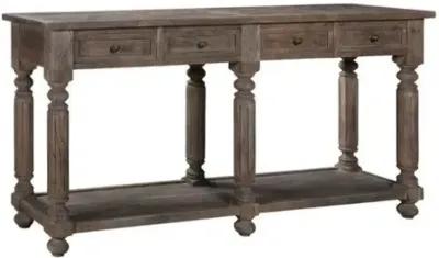 Crestview Bengal Manor Dark Brown Console Table