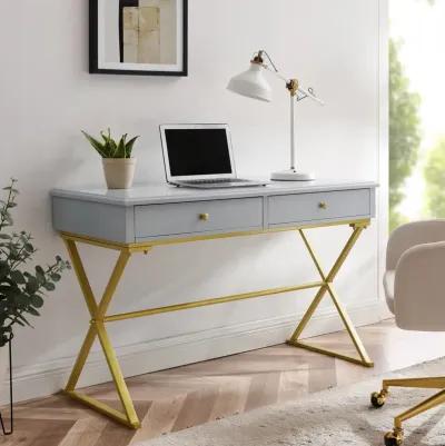 Campaign 2-Drawer Grey Desk