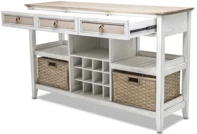 Captiva Island Sideboard with Wine Rack - Beach Sand Finish