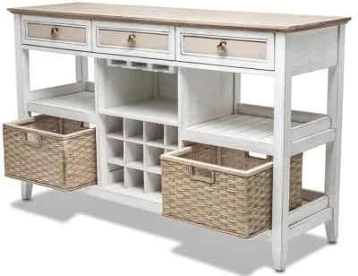 Captiva Island Sideboard with Wine Rack - Beach Sand Finish