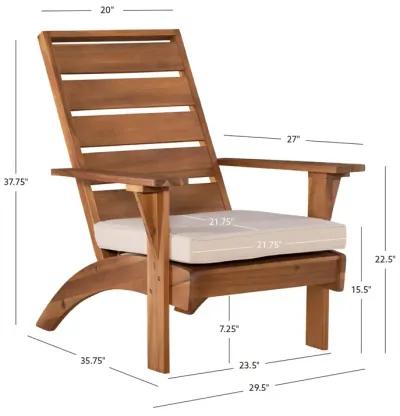 Linon Rockport Brown Outdoor Adirondack Chair