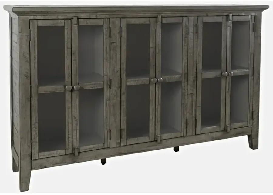 RUSTIC SHORES 6 DOOR HIGH CABINET STONE