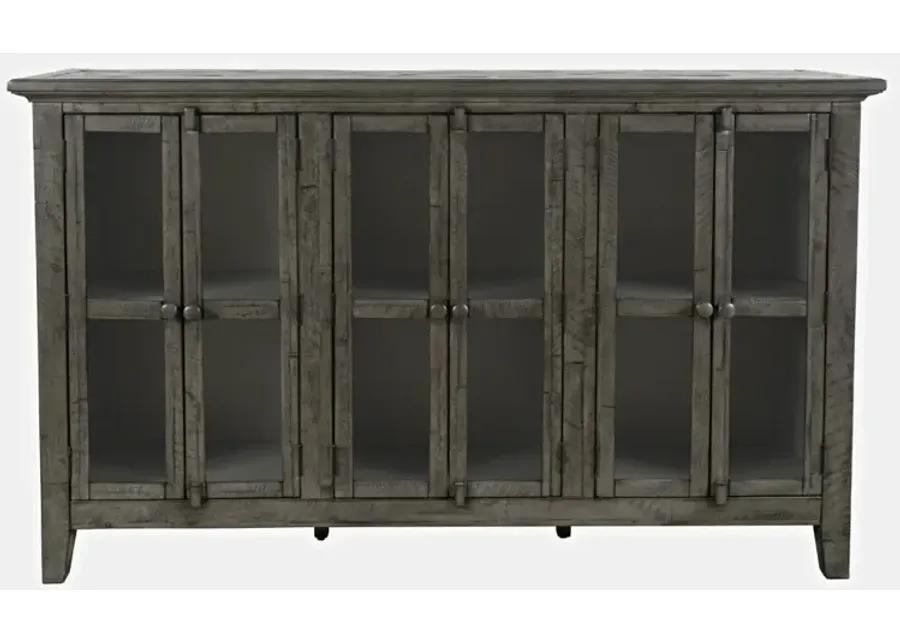 RUSTIC SHORES 6 DOOR HIGH CABINET STONE