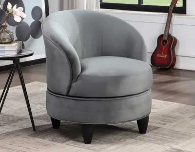 ACCENT CHAIR GRAY VELVET