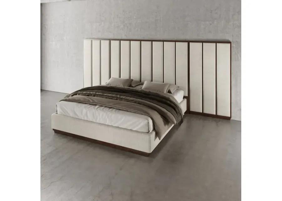 COLONNA WALL KING BED IN BRUNETTE (DARK BROWN WOOD FINISH)