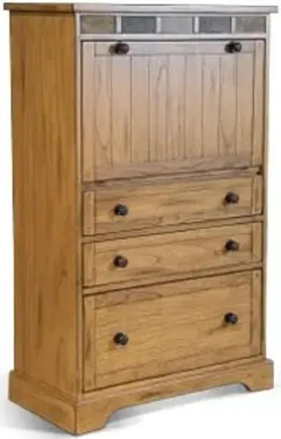 SEDONA RUSTIC OAK LAPTOP ARMOIRE