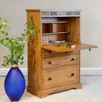 SEDONA RUSTIC OAK LAPTOP ARMOIRE