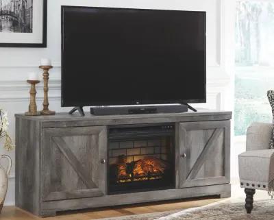 Wynnlow Gray 63 Inch Tv Stand with Electric Fireplace - 5386 Btu/1500W