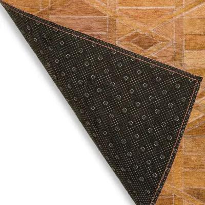 Dalyn Geometric Trellis 5'X8' Area Rug in Amber & Gold