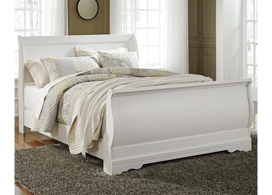 ANARASIA QUEEN SLEIGH BED WHITE SIGNATURE DESIGN