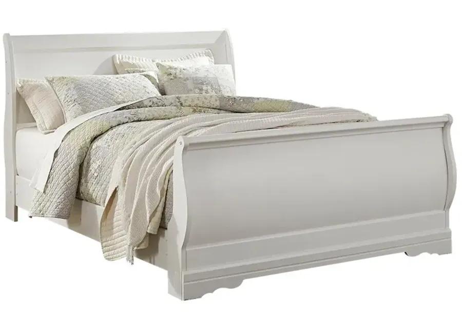 ANARASIA QUEEN SLEIGH BED WHITE SIGNATURE DESIGN