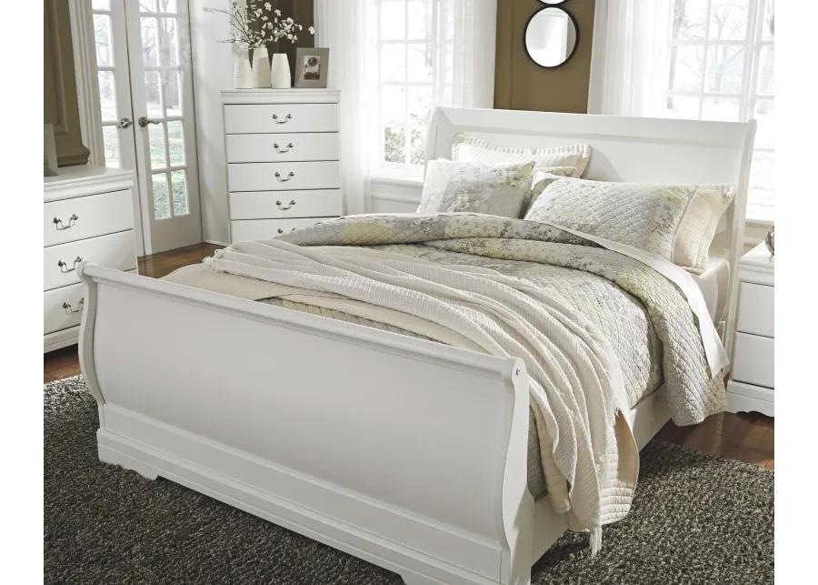 ANARASIA QUEEN SLEIGH BED WHITE SIGNATURE DESIGN