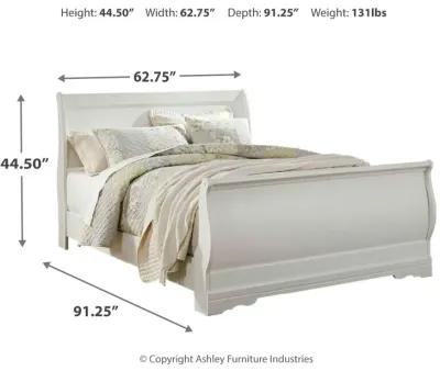 Ashley Anarasia White Queen Sleigh Bed