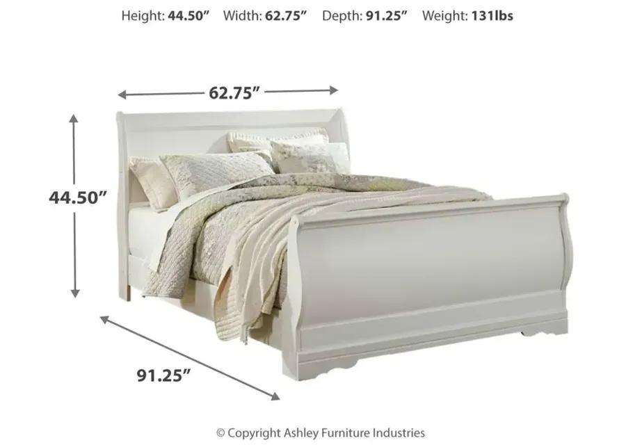 ANARASIA QUEEN SLEIGH BED WHITE SIGNATURE DESIGN