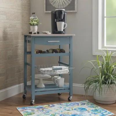 CLARKE BLUE KITCHEN CART