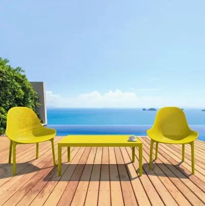 Compamia 3-Piece Yellow Outdoor Sky Lounge Patio Set