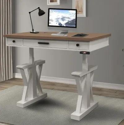 Parker House Americana Modern Collection 56 Inch Power Lift Desk Cotton Color