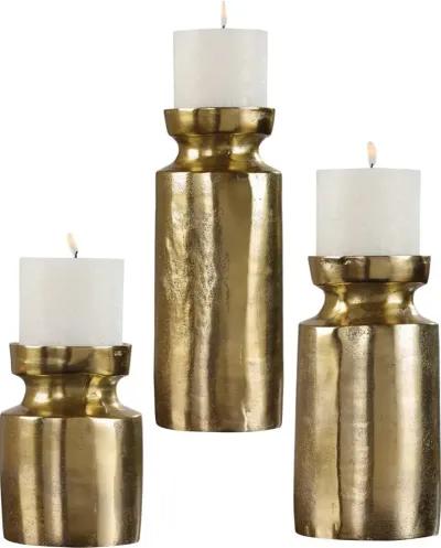 Uttermost Amina Antiqued Brass Candle Holders