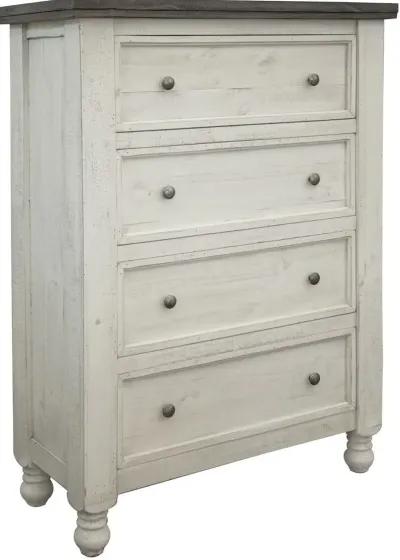 International Furniture Stone White/Weathered Gray 4-Drawer Chest