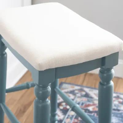 Linon Marino Blue Backless Bar Stool