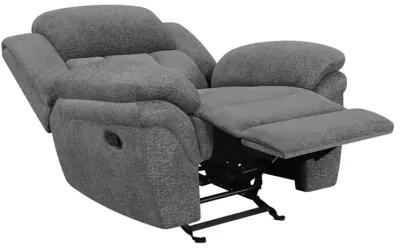 Coaster Bahrain Upholstered Glider Recliner Charcoal