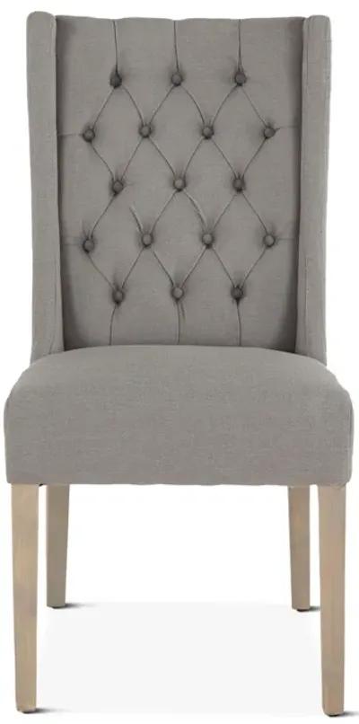 Home Trends Design Upholstered Seating Oxford Gray Linen Dining Chair