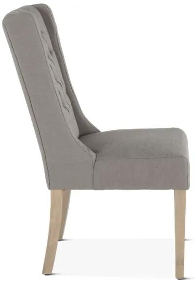 Home Trends Design Upholstered Seating Oxford Gray Linen Dining Chair