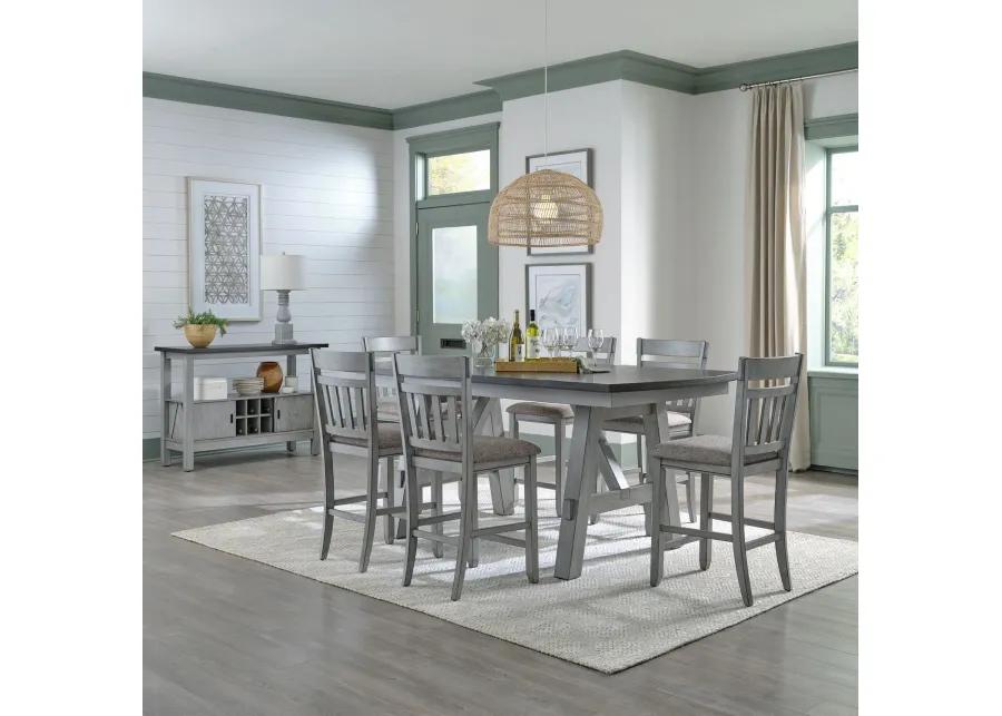 7-PIECE GATHERING DINING TABLE SET - NEWPORT