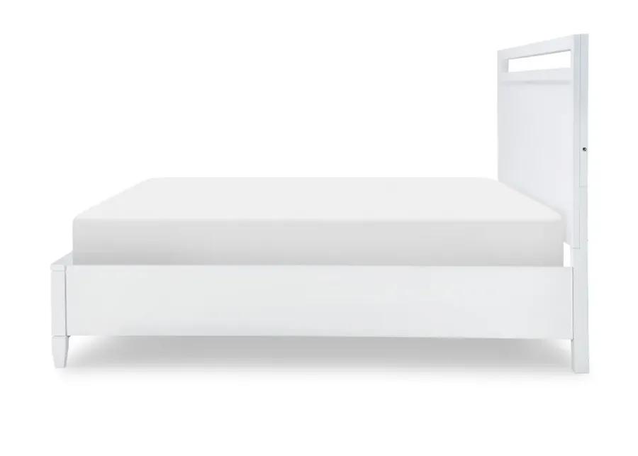 COMPLETE PANEL BED WITH STORAGE QUEEN WHITE FINISH WHITE FINISH - SUMMERLAND WHITE