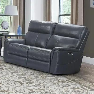 Reed Collection Reclining Loveseat in Indigo Color