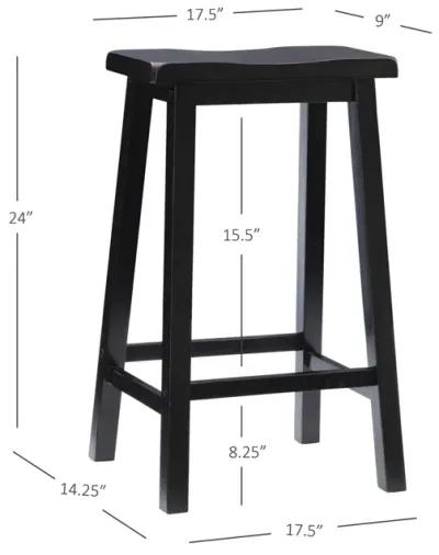 Powell Antique Black with Sand Through Terra Cotta Bar Stool