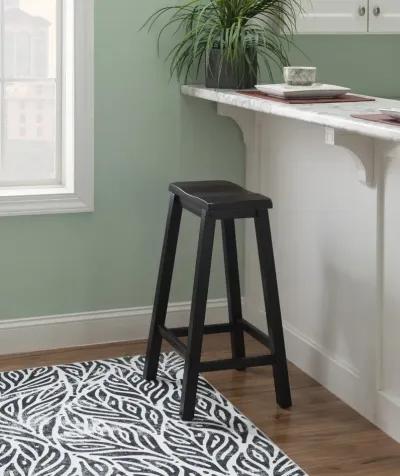 Powell Antique Black with Sand Through Terra Cotta Bar Stool