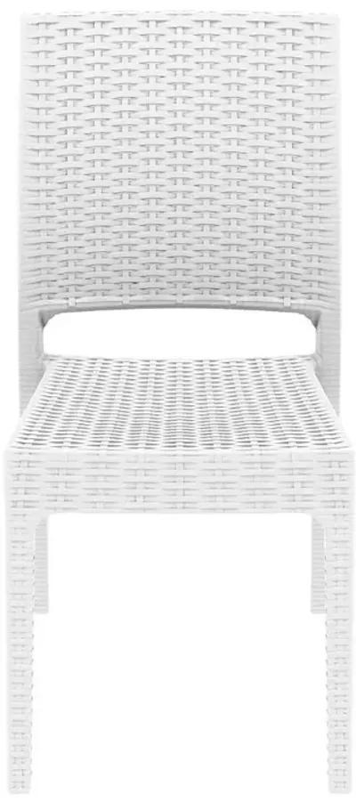 Compamia Florida Resin Wickerlook Dining Chair White