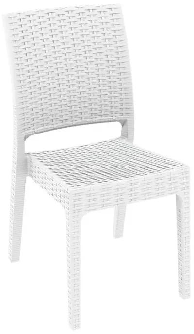 Compamia Florida Resin Wickerlook Dining Chair White