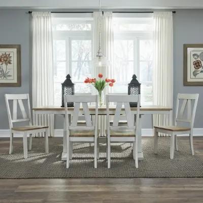 7-Piece Trestle Dining Table Set - Lindsey Farm