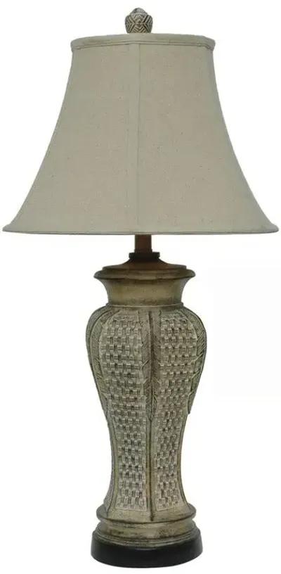 Crestview Cypress Black/Green/Pickled Pine Table Lamp