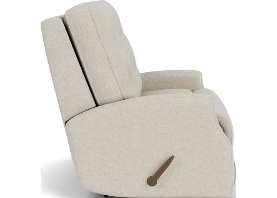 DEVON WHITE VANILLA RECLINING LOVESEAT