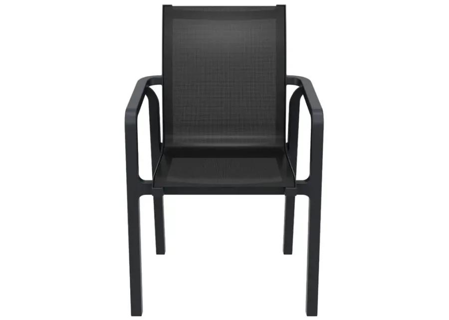 PACIFIC SLING ARM CHAIR BLACK FRAME BLACK SLING