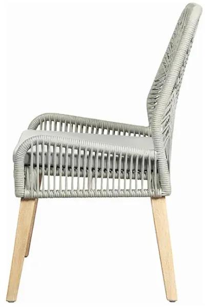 Nakia Woven Rope Dining Side Chairs Grey