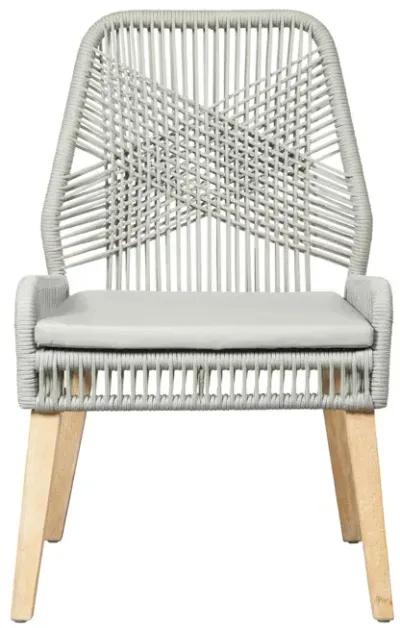 Nakia Woven Rope Dining Side Chairs Grey