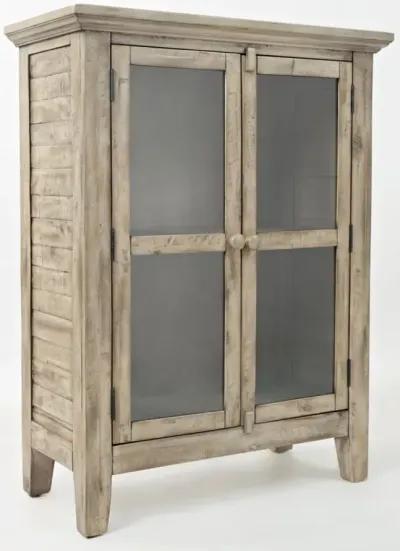 Jofran Rustic Shores 2-Door High Accent Cabinet Watch Hill Weathered Grey