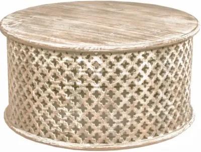 Crestview Midland Beige Round Cocktail Table