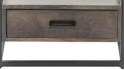 Crestview Beckett Brown/Gunmetal Side Table