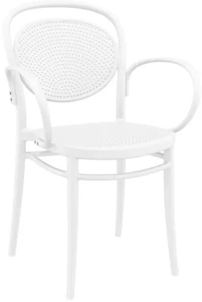 Compamia Marcel XL Resin Outdoor Arm Patio Chair White