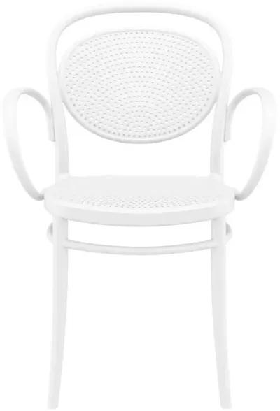 Compamia Marcel XL Resin Outdoor Arm Patio Chair White