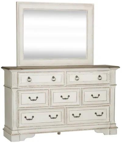 Liberty Furniture Complete King Bedroom Set Panel Bed, Dresser & Mirror Abbey Park