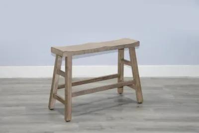 Sunny Designs Marina Beach Pebble 24 Inch Wood Seat Counter-Height Bench