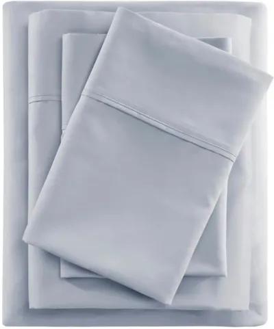 Olliix Beautyrest California King Blue 600 Thread Count Cooling Cotton Blend Sheet Set