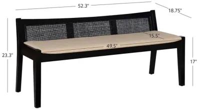 Powell Bauer Cane Bench Black