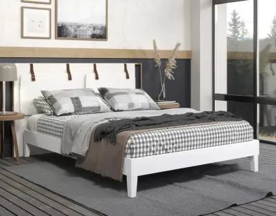 NIX QUEEN PLATFORM BED WHITE